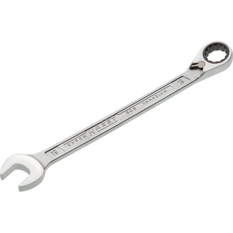 Hazet Knarren Ring-Maulschlüssel, Außen-Doppel-Sechskant-Tractionsprofil, 19 mm