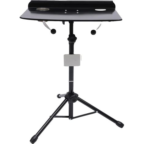 Soporte para banco de trabajo, altura regulable, base estable, color negro. (1/2)