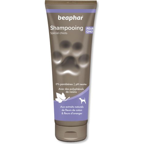 Shampoing pour chiot Aux polyphénols de raisin, aux extraits naturels de fleurs de coton