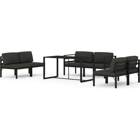 Maison Exclusive - 7-tlg. Garten-Lounge-Set mit Kissen Aluminium
