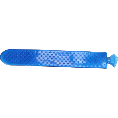 Bouteille d'eau chaude extra large 3000ml pour lit, bleu foncé transparent, sac chauffant pour sommeil (1/5)