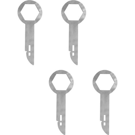 Lot de 4 clés de démontage autoradio, outils extraction poste CD‑DVD pour Volkswagen Audi