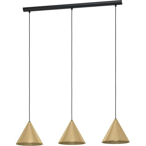 Suspension Eglo Narices 3xE27 Noir Laiton (1/3)