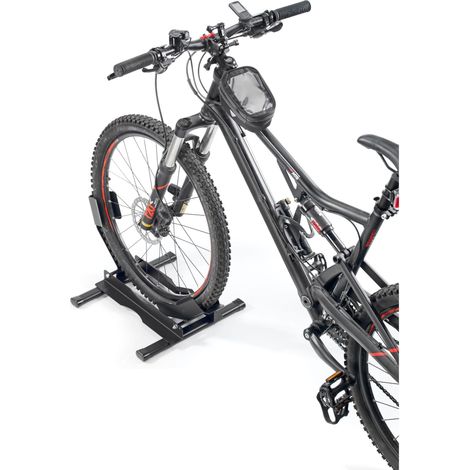 Andrys Rastrelliera Bici 1 Posto con Tappi Ruote 6,5cm 40x43x30 Nero