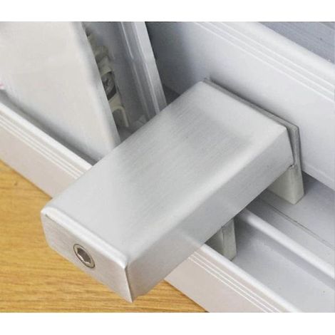 WANLIAN 1PCS Butée de verrouillage de porte/fenêtre réglable, épaisse et coulissante, pour une sécurité antivol et la protection des enfants. Compatible avec les rails en plastique, acier et aluminium (1/5)