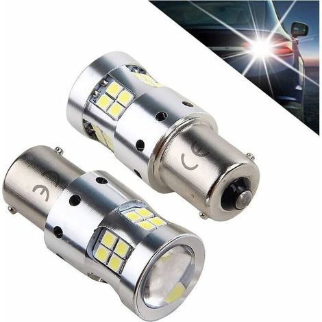 1156 Ba15s P21w Led Ampoules 12V-24V, 6000K Blanc Ampoule, Utilisé Pour L'éClairage De Paysage Et D'IntéRieur, Feu De Recul, Feux ArrièRe. Lot De 2 (1/5)