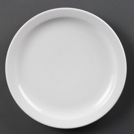 Assiettes À Bord Étroit Blanches 250mm (Lot de 12) - Ref CB490 - Olympia (1/5)