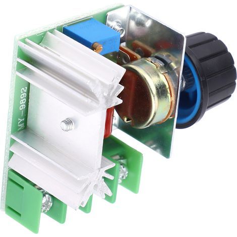 2 Stück AC-Motor-Drehzahlreglermodule mit PWM, einstellbarem Dimmer, Drehzahl- und Spannungsregler 2000 W (1/5)