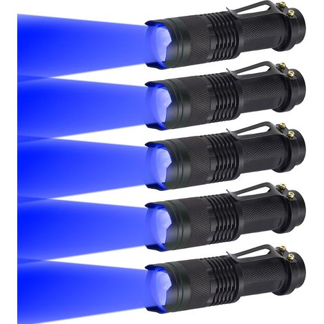 Lampe Torche Rouge, Lampe de Poche Rouge LED, 3 Modes, Étanche, Portable, Zoomable Lampe Lumiere Rouge pour Camping, Pêche, Astronomie (Lot de 5) (1/5)