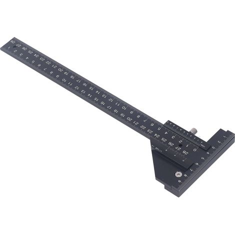 T-Nut-Lineal von 0 bis 280 mm aus Aluminiumlegierung, präzise Skala, multifunktionales Lineal für die Holzbearbeitung, zum Messen und Markieren. (1/5)