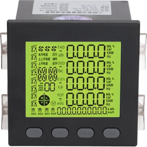 Compteur de puissance triphasé multifonctionnel, moniteur d'utilisation électrique, AC380V, plage 5A, AC220V