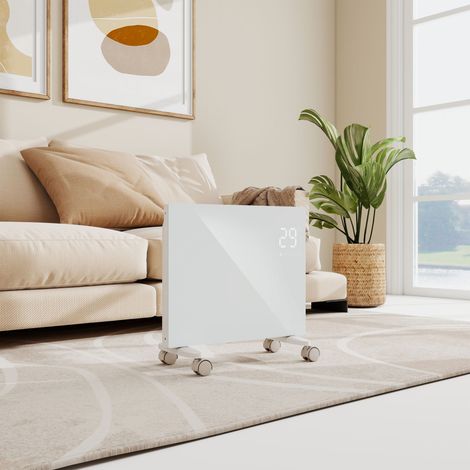 Radiateur électrique 1000W – silhouette fine 70mm – connecté WiFi – capteur fenêtre – blanc