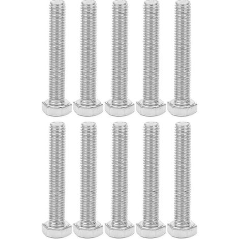 10 vis hexagonales en acier inoxydable 304 haute résistance, outils de quincaillerie pour boulons M8x50 (1/4)