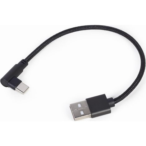 Gembird CC-USB2-AMCML-0.2M USB-Kabel, 0,2 m, USB 2.0, USB-A auf USB-C, schwarz