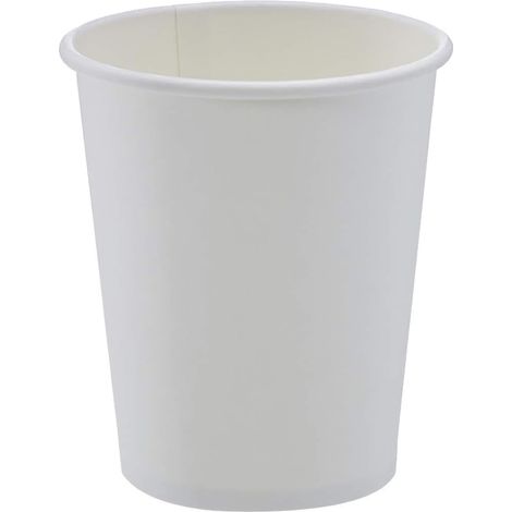 White Paper Cups Pack of 200 Disposable Cups 205ml / 7oz Party Cups for Hot and Cold Drinks for Dental Clinics, Office, Coffee Shops 200 Pieces (Pack of 1) (1/5)