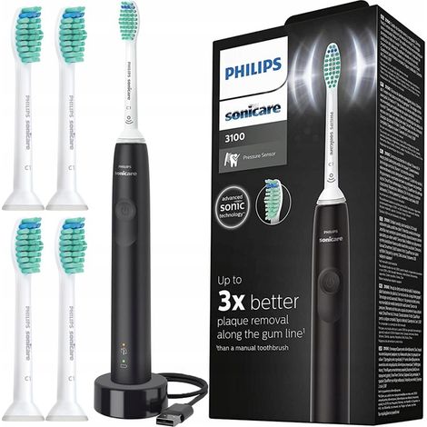 Philips Sonicare 3100 Schallzahnbürste, Schwarz