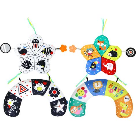 Coussin d'apprentissage pour bébé, coussin d'apprentissage de la tête en position verticale, coussin de protection pour la tête et le dos, coussin en forme de U (1/5)