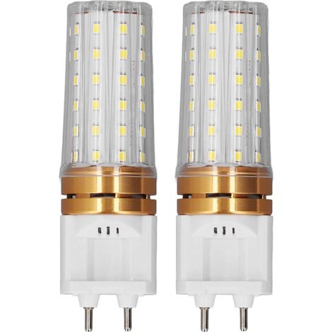 2pcs Ampoule LED 10W 1000LM Économie d'Énergie Base Double Aiguille G12 pour Rues Entrepôts Garages Lumière Naturelle-KZQ (1/5)
