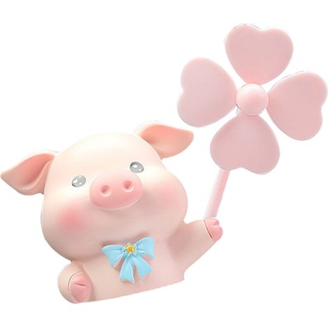 Dekorative Clip-Accessoires für Aromatherapie-Diffusoren, niedlicher Auto-Anhänger in Schweinchenform, ideal für Klimaanlagen. Cartoon-Design. (1/5)