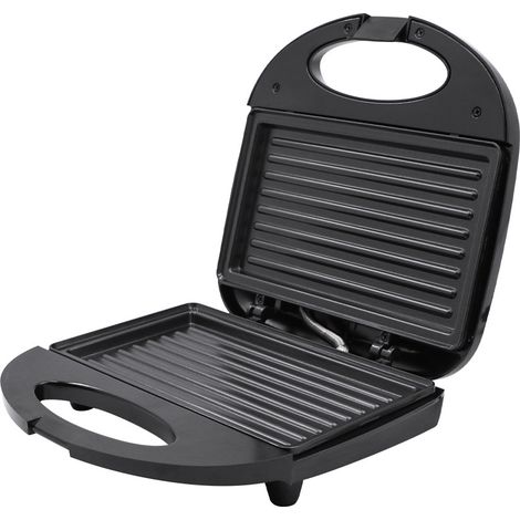 Panini-Grill, 750 W Panini-Maker mit antihaftbeschichteten Platten, Croque-Monsieur-Maker, automatische Temperatur, LED-Anzeige, Cool-Touch-Griff