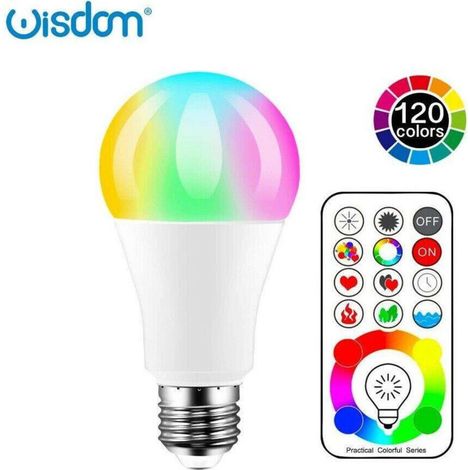 10 Watt Led Bulb E27 Rgbw Avec Télécommande Dimmable A+