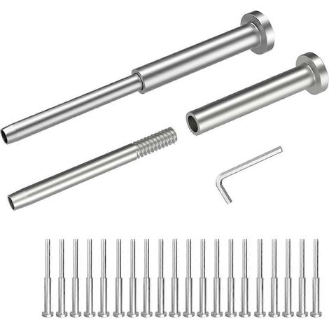 Lot de 20 kits de garde-corps à câbles de 4 x 4 pouces, récepteur de 1/8 pouce (1/5)