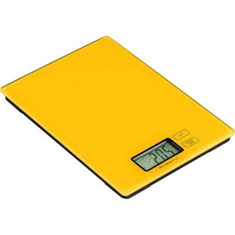 Premier Housewares Zing Yellow Glass Kitchen Scale - 5kg