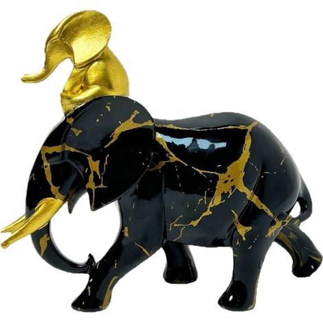 Statuette Éléphant - Décoration en Résine - Décoration d'Intérieur avec (1/5)