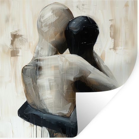 ADHESIVO DE PARED Abstracto - Amor - Blanco y negro - Moderno 50x50 (1/5)