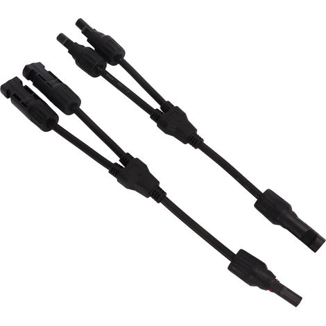 Lot de 2 connecteurs photovoltaïques en Y avec clé, connecteur rapide mâle/femelle, étanche IP67, 1500 V CC, MMF+FFM (1/5)