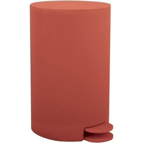 – Poubelle de salle de bain 3L – Couleur terracotta – Matière polypropylène – Forme slim pour espaces réduits (1/3)