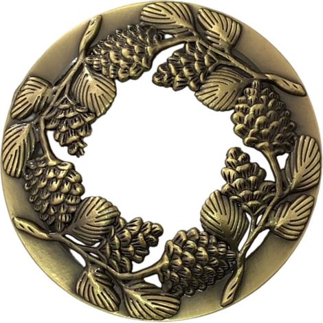 Tapa de vela perfumada con forma de piña de bronce (1/2)