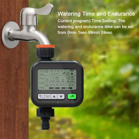 (1 Pack) 2023 Contrôleur de système d'irrigation intelligent, minuterie d'arrosage pour jardin et balcon, détecteur de pluie, dispositif d'arrosage automatique (1/5)