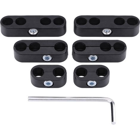 Splitter per cavi di accensione da 7 mm e 8 mm per Chevy, Ford e Mopar, neri -Crezuo