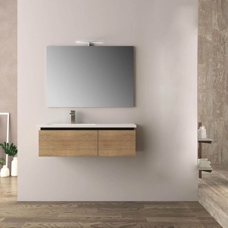 Mobile bagno rovere tabacco 100 cm Mono Slide (1/4)