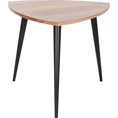 Table basse élégante en acacia et pieds métal noir - Acacia naturel et métal noir (1/5)