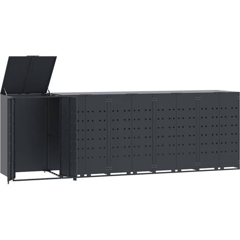 Maison Exclusive - Mülltonnenbox für 5 Tonnen Anthrazit 345x79x11
