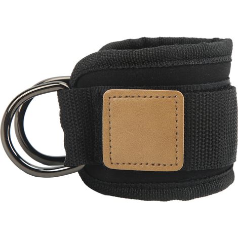 Entraîneur de Force pour Cheville avec Double Anneaux D et Bandes Élastiques - Fitness Homme Femme Noir (1/5)