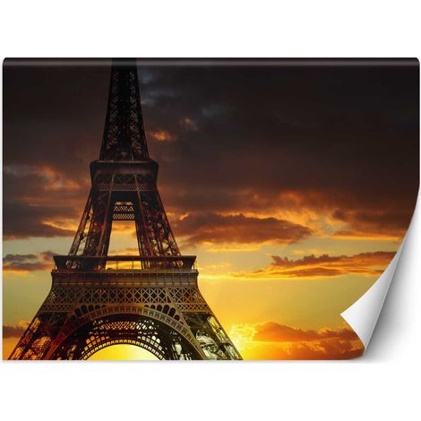 Fototapete Der Eiffelturm bei Sonnenuntergang 200x140 cm (1/5)
