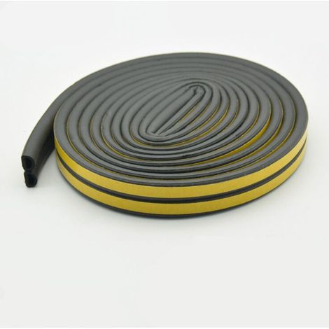 Bande d'étanchéité de fenêtre de porte Coupe-froid de fenêtre Isolation acoustique coupe-vent et thermique Cadre de porte en verre de sécurité en alliage d'aluminium Bande antichoc auto-adhésive 6M (j (1/5)
