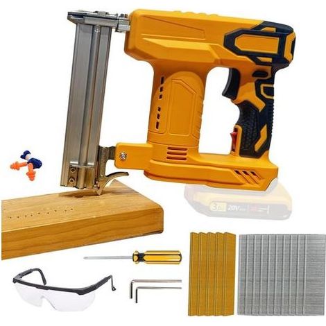Clou sans fil 18GA pour batterie Dewalt 20 V max, pistolet à clous électrique Brad, agrafeuse à couronne étroite avec 1000 pièces et 500 agrafes (1/5)