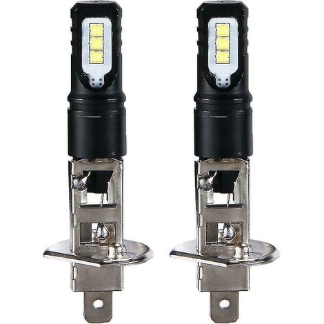 LED-Scheinwerfer-Kit DRL H1 2x 6000k Superhelles weißes Licht 6000lm (1/4)
