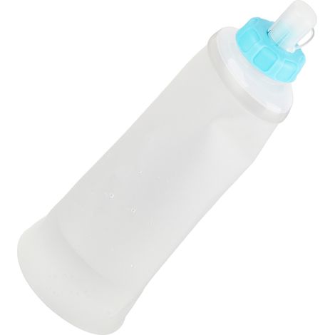 Transparente, weiche 1-Liter-Wasserflasche mit großem Fassungsvermögen, tragbar und faltbar, aus TPU, ideal für Sport, Laufen und Wandern. (1/5)