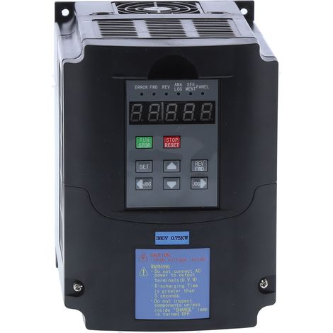 Variateur de fréquence 0,75kW 380V, onduleur vectoriel triphasé pour moteur, contrôle de vitesse précis, modèle A2-3007 (1/5)