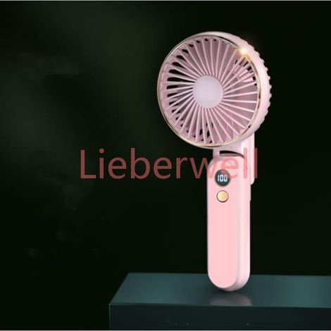 Ventilateur portatif , LEFT GIRL , Mini ventilateur USB , 5 modes , Rose , Rechargeable (1/3)