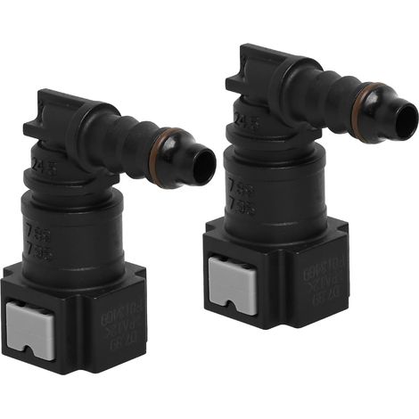 2 Pcs Connecteur de Tuyau de Carburant de Voiture, Raccord en Durite Essence, Raccord en T Connecteur Rapide à 90 Degré, Plastique 7,89mm Connecteur ID6 (1/5)