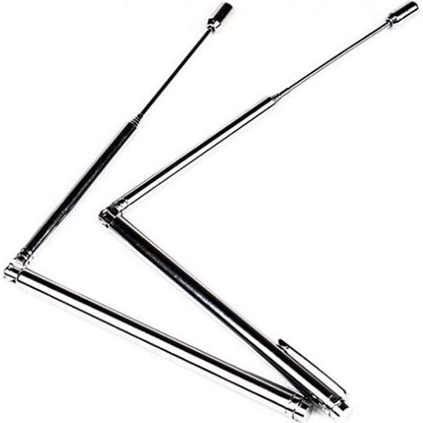 Baguettes de radiesthésie, tiges de détection réglables, outil de sorcière en acier inoxydable, accessoires de divine, détecteur de fantôme flexible (1/3)