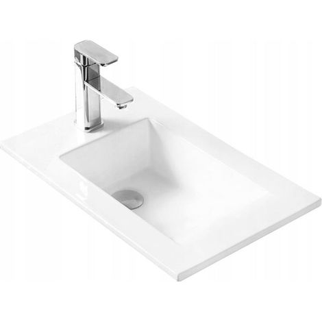Mexen Alir lavello incassato nel piano 34 x 55 cm, bianco - 25503400 (1/2)