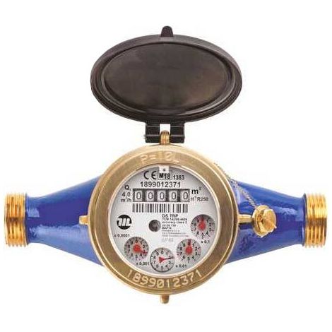 Compteur 1ère prise jets multiples calibre 20 - Écartement 190 mm - mâle mâle 1" (26/34) - Somatherm (1/3)
