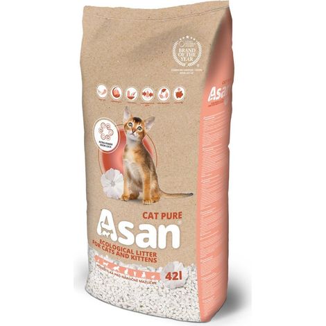 Asan - Cat Pure 42l - Ecological Catlitter 8kg